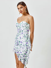 Floral Whisper Ruffled Dress