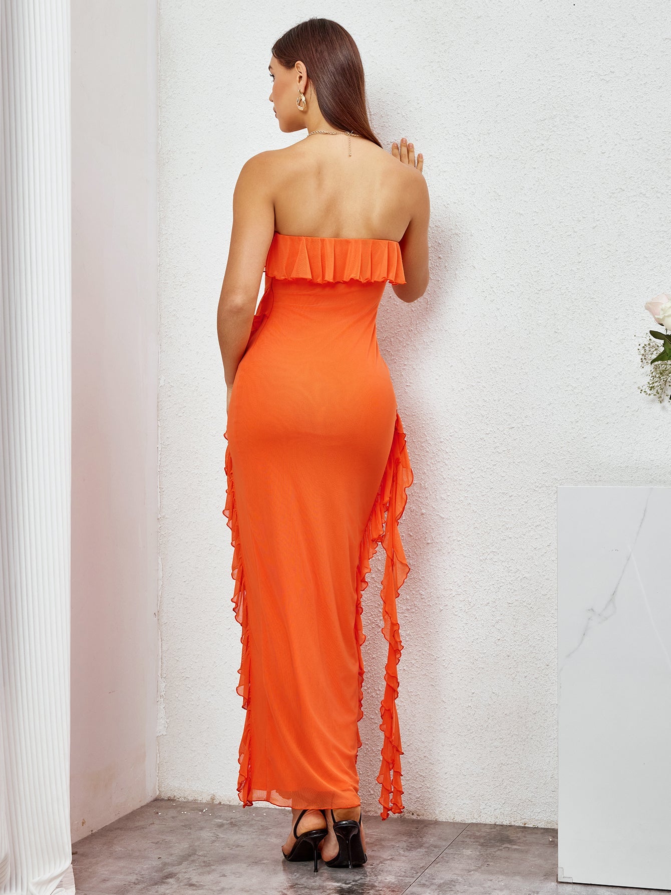 Sunset Flamenco Ruffle Dress