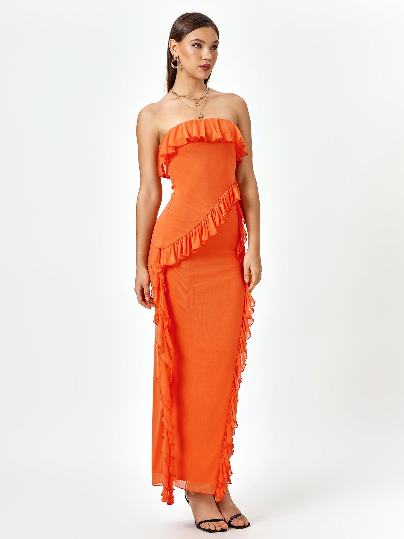 Sunset Flamenco Ruffle Dress
