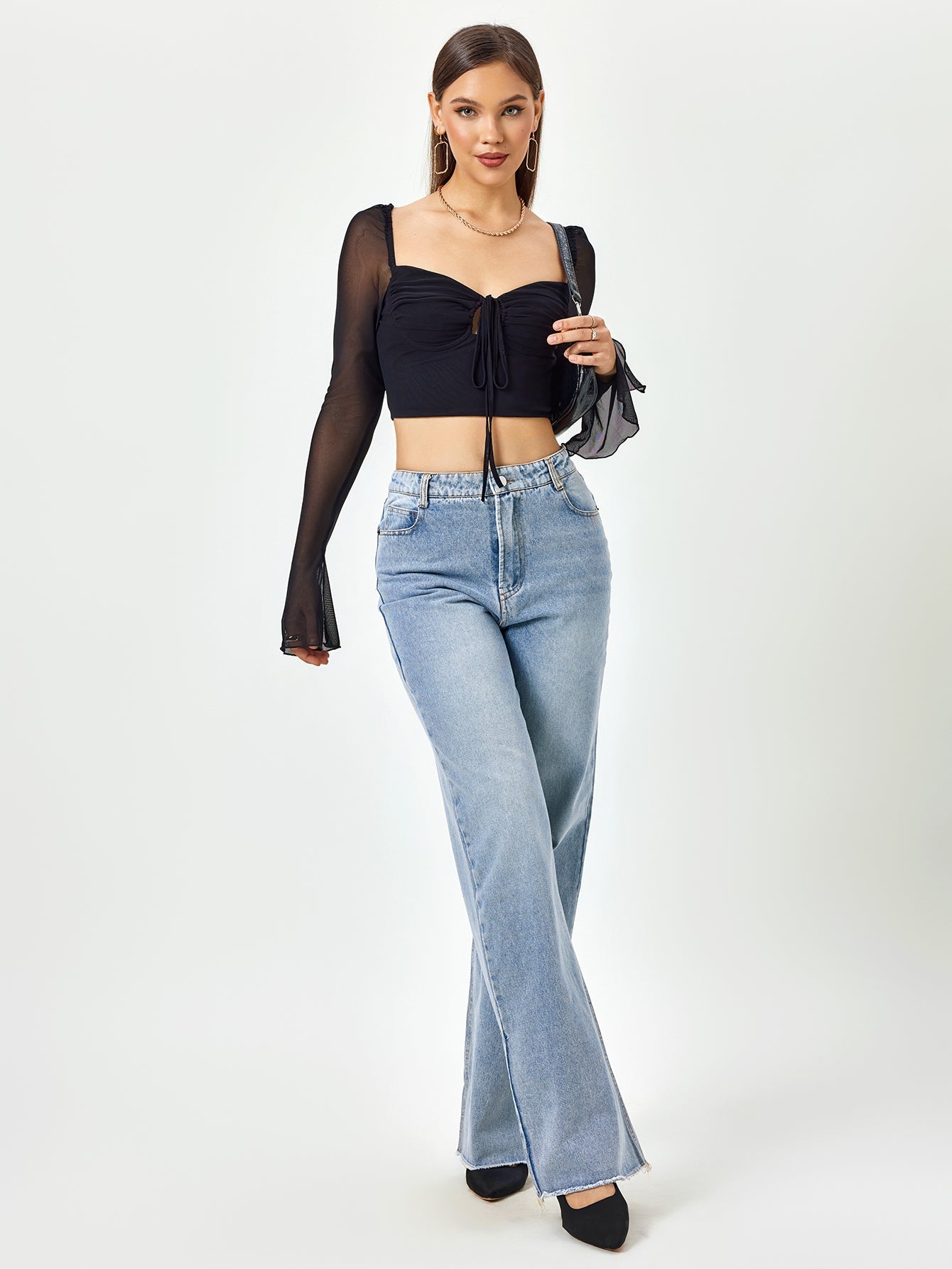Sheer Elegance Cropped Top