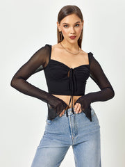 Sheer Elegance Cropped Top