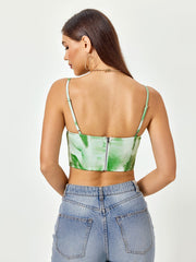 Verdant Vibes Watercolor Crop Top