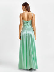 A-Line Satin Gown Dress