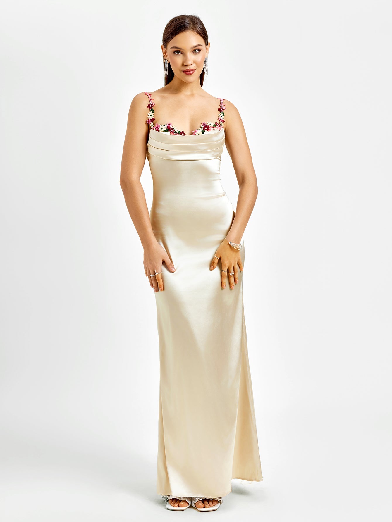 Elegance Satin Evening Gown Dress
