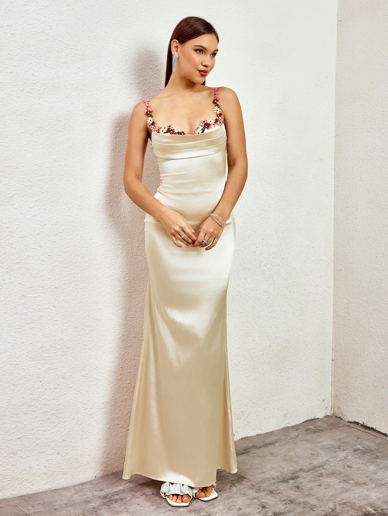 Elegance Satin Evening Gown Dress