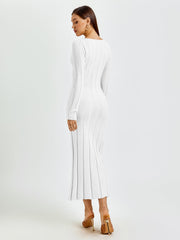 Ribbed Knit Midi Dress