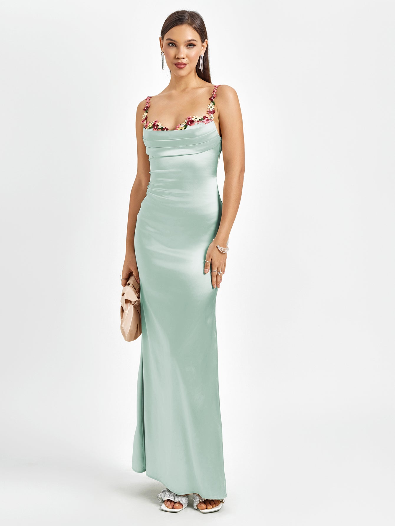 Elegance Satin Evening Gown Dress