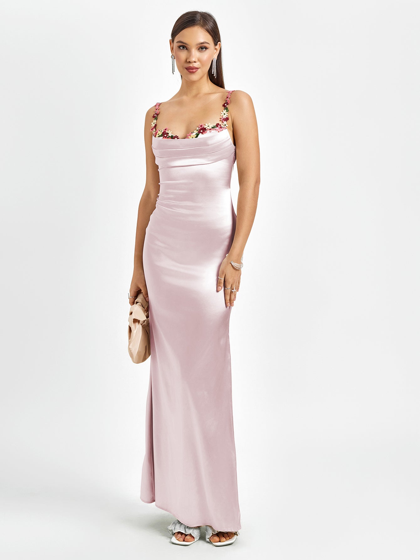 Elegance Satin Evening Gown Dress