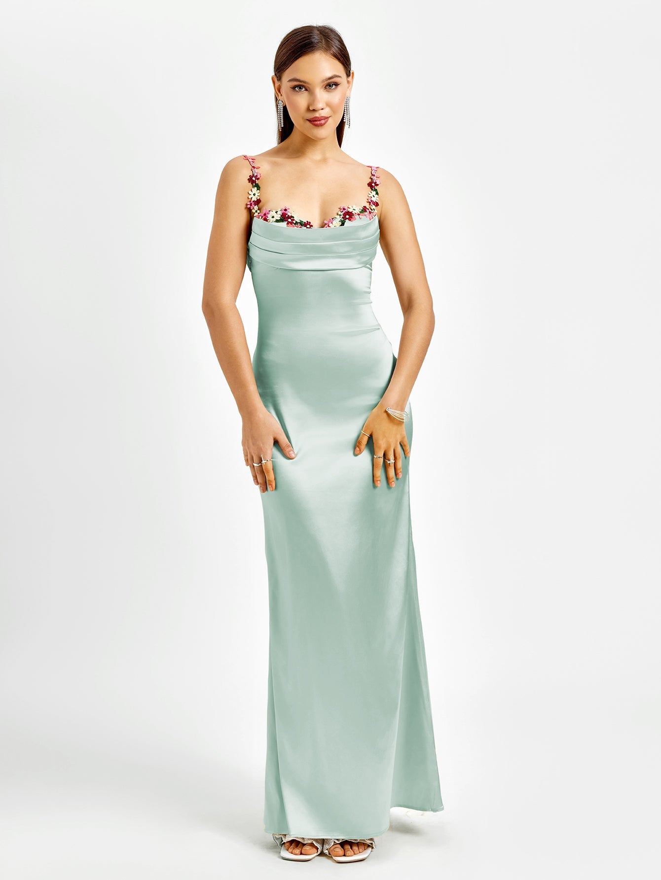 Elegance Satin Evening Gown Dress