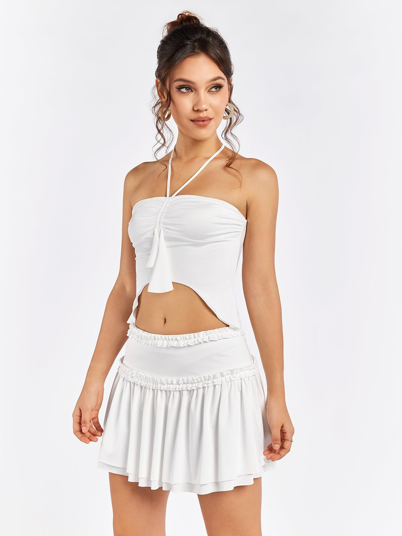 Halter Neck Cut-Out Mini Dress