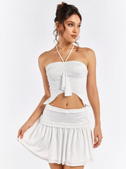 Halter Neck Cut-Out Mini Dress