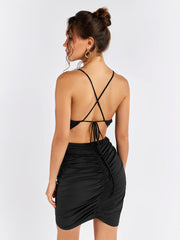 Halter Cut-Out Skater Dress