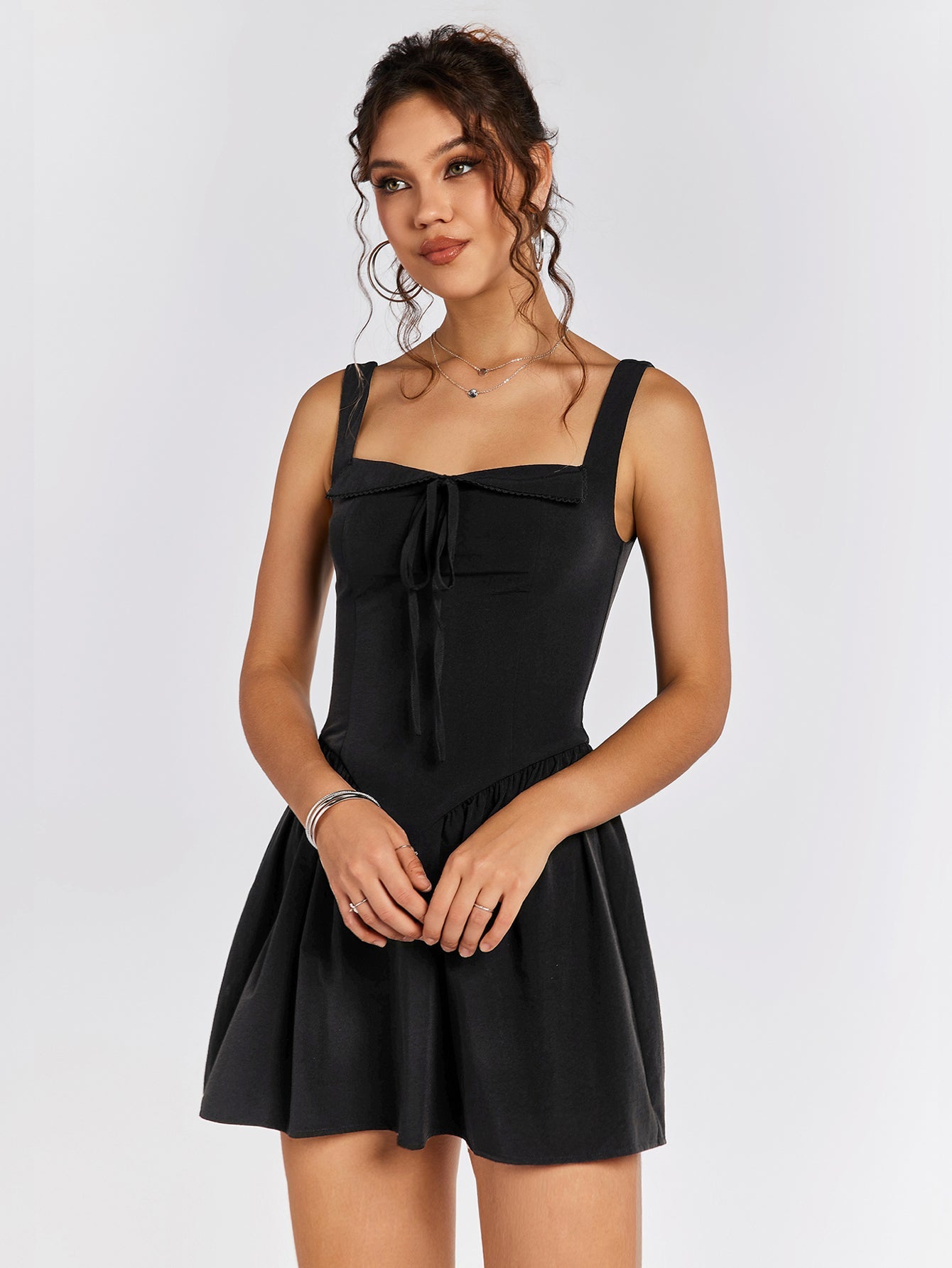 Tie-Front Skater Dress