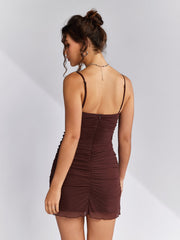 Lace-Trim Mini Dress