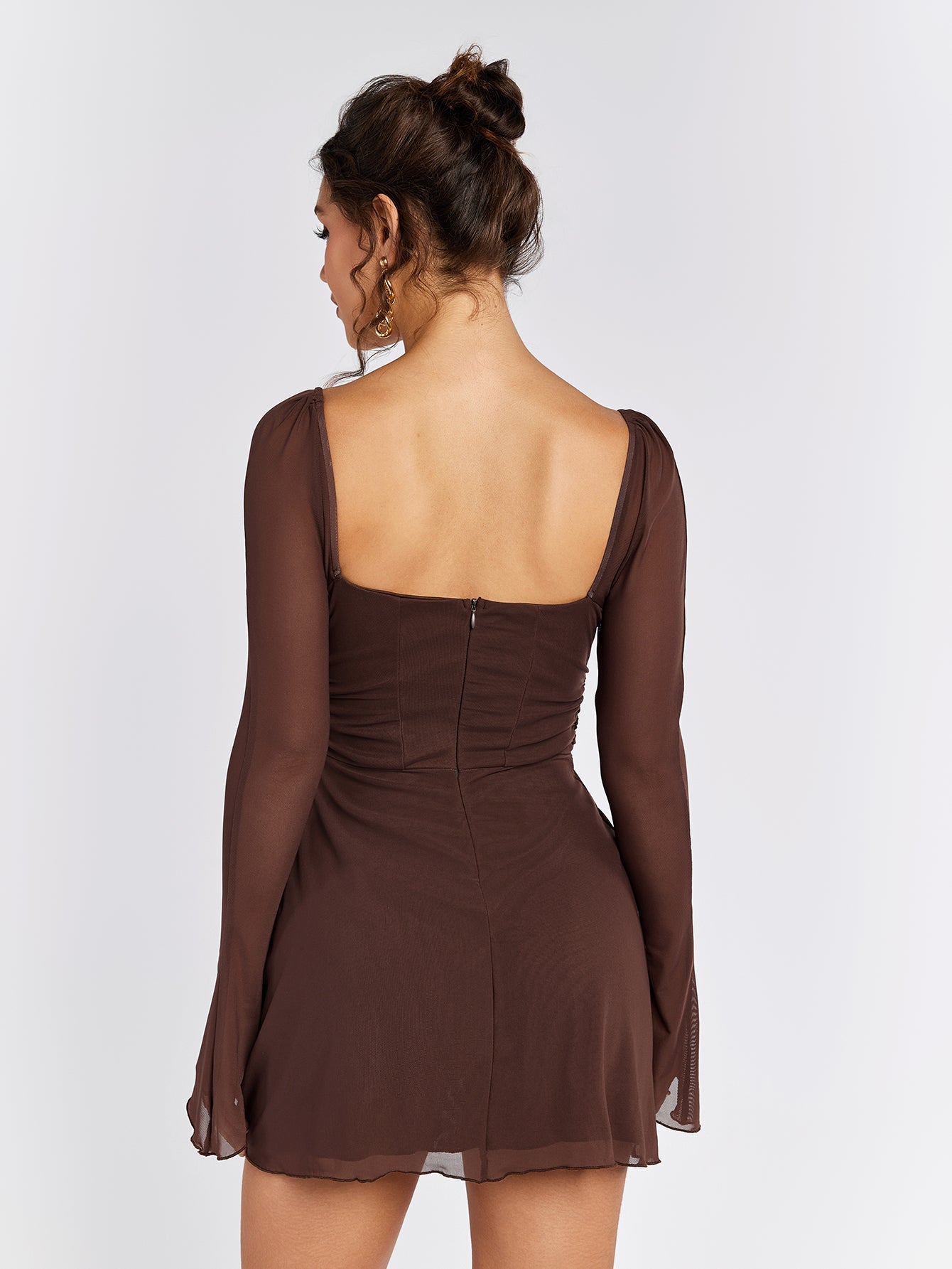 Long-Sleeve Skater Dress