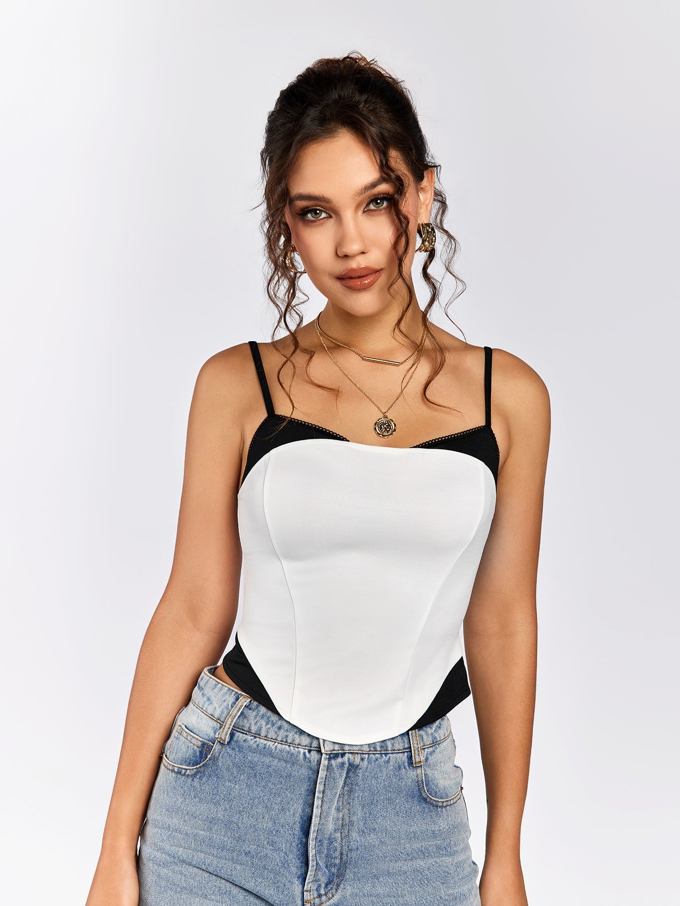 Monochrome Corset Top