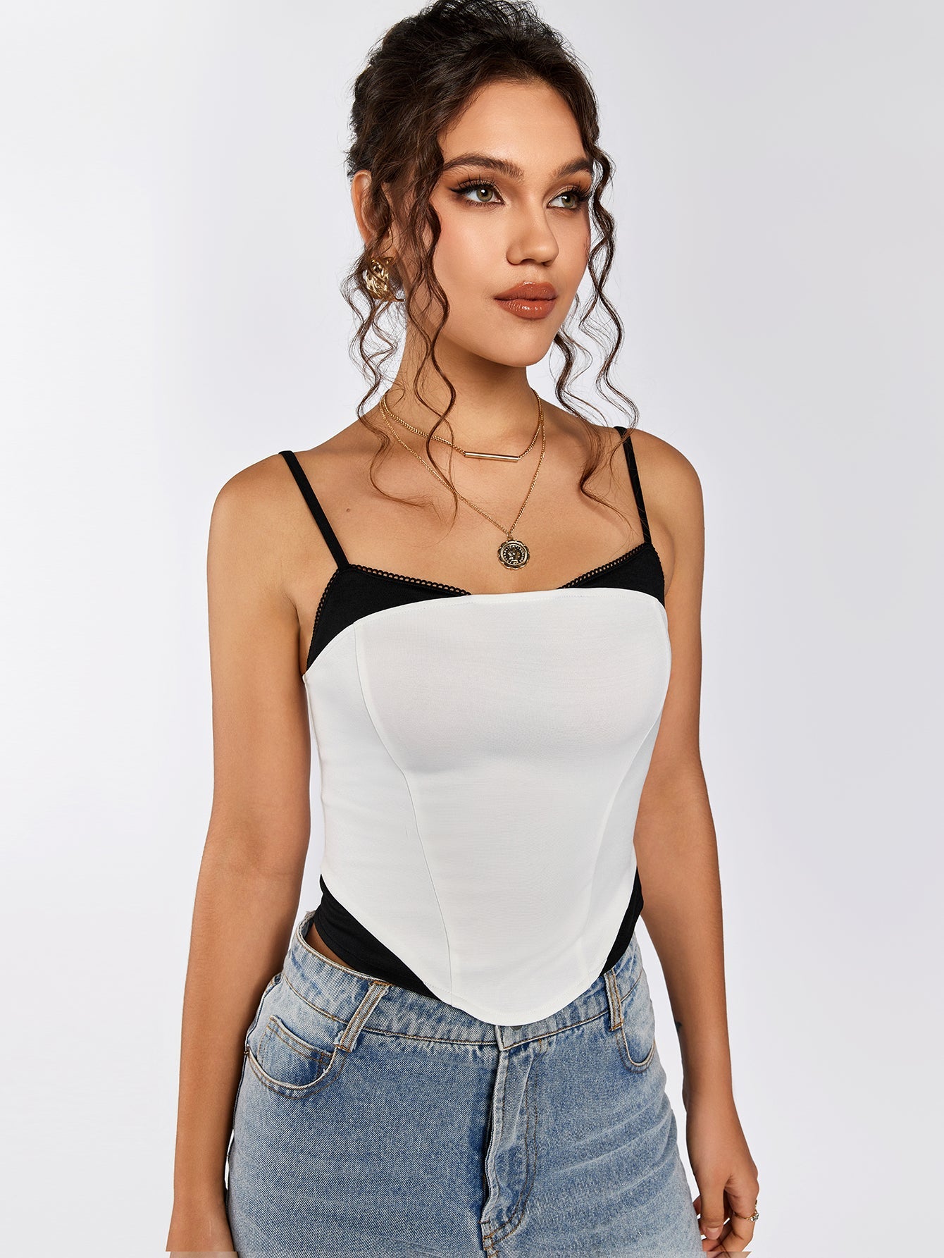 Monochrome Corset Top