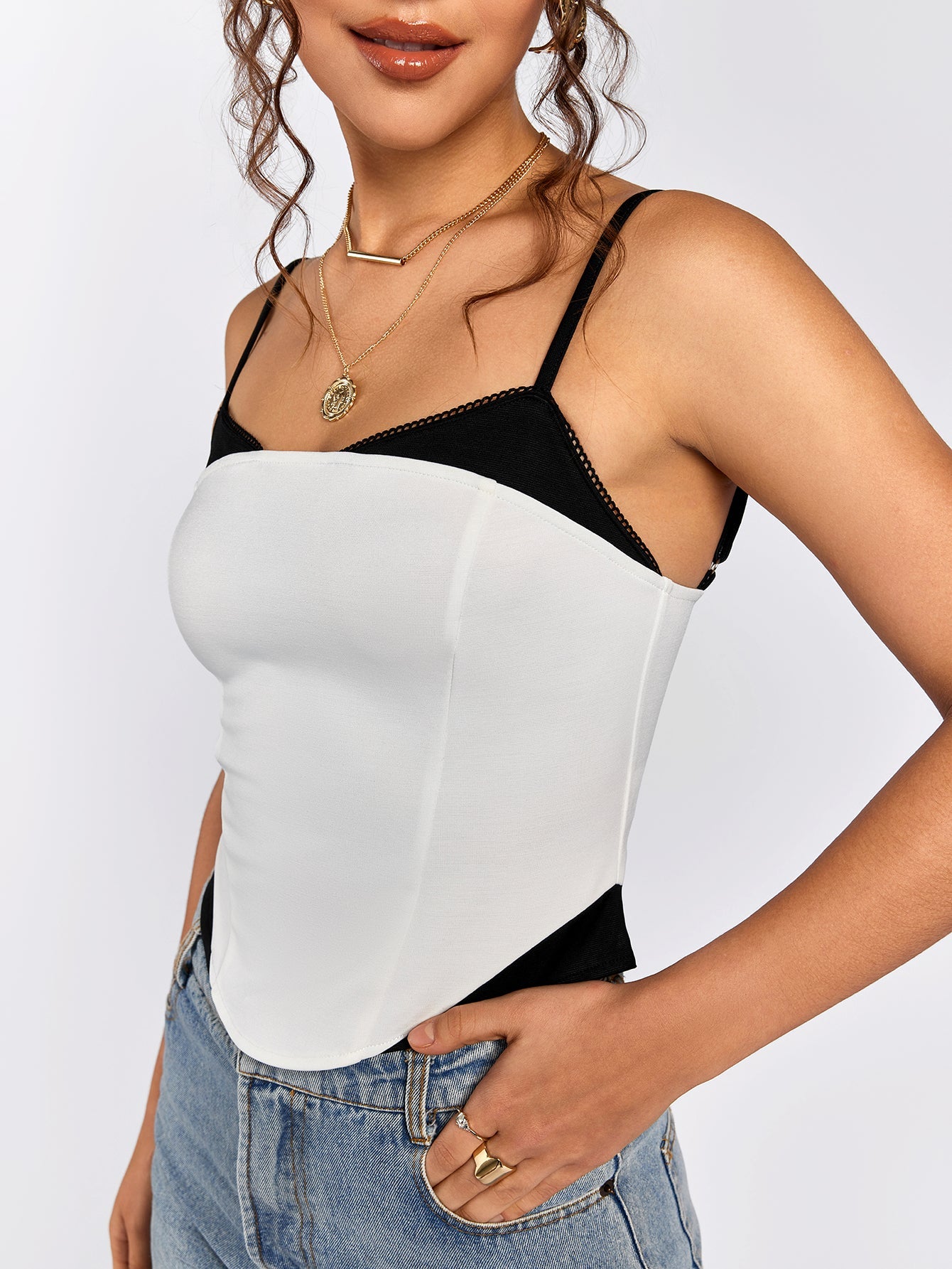 Monochrome Corset Top