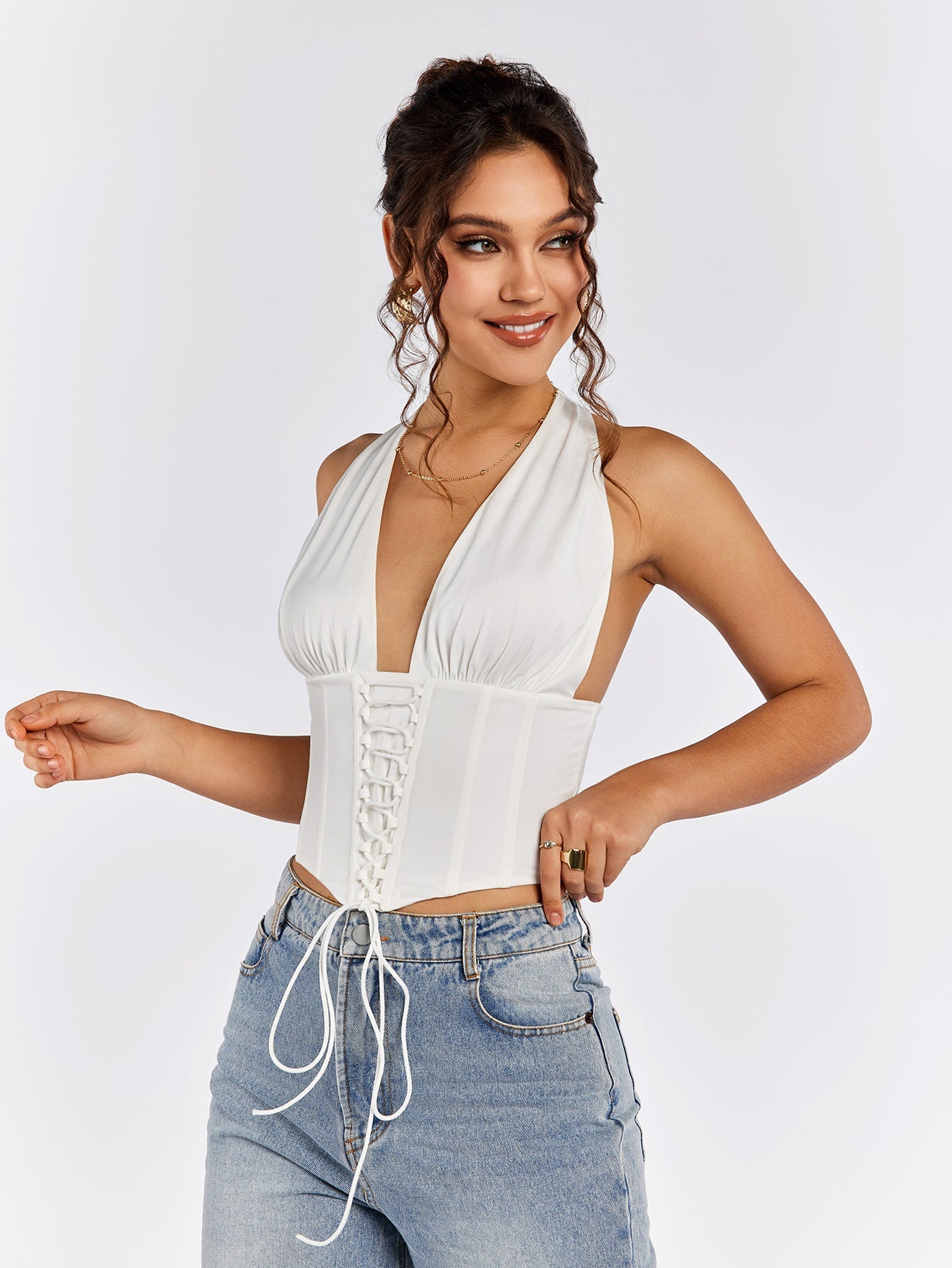 Tie-Back Corset Top