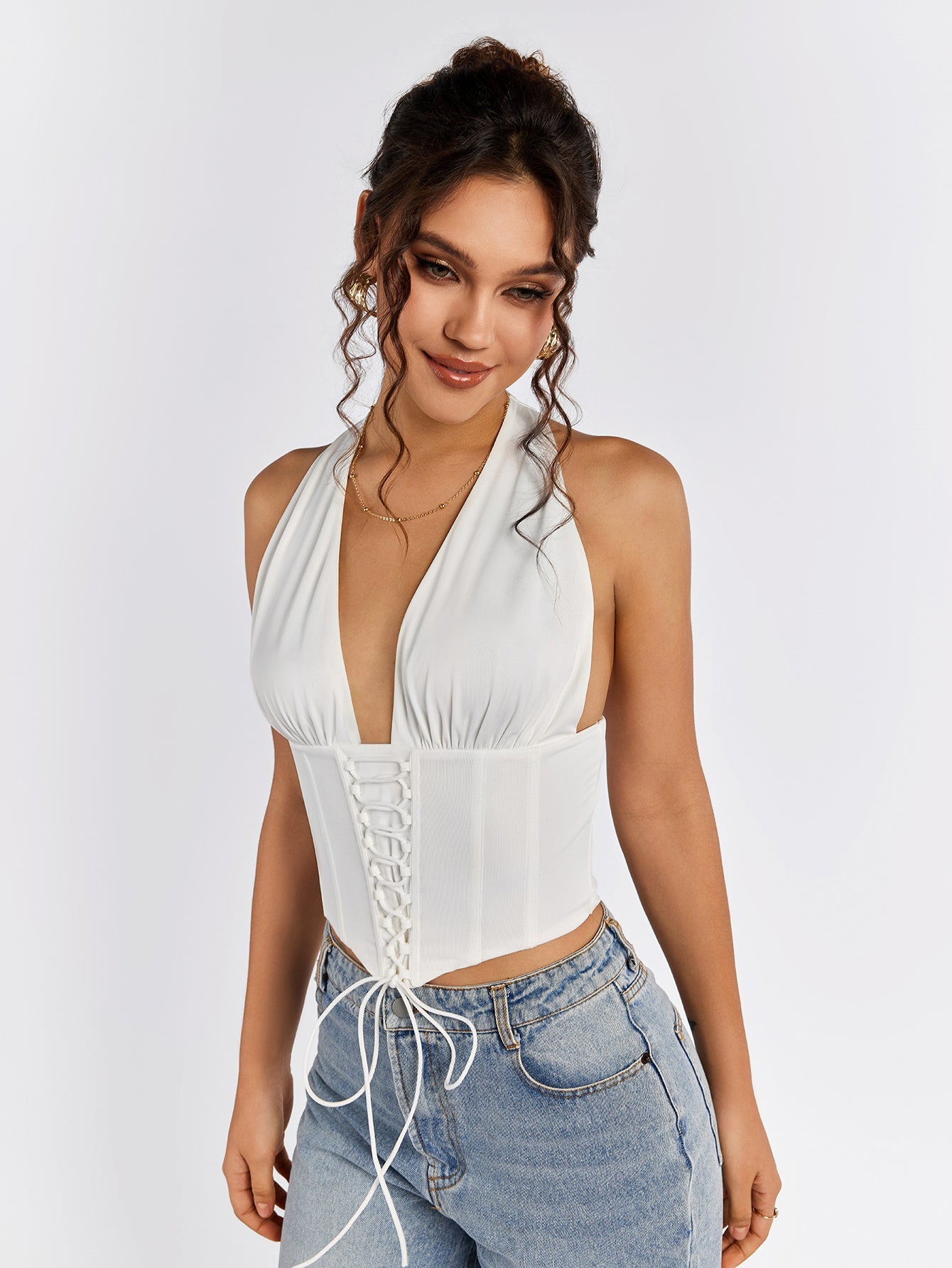Tie-Back Corset Top