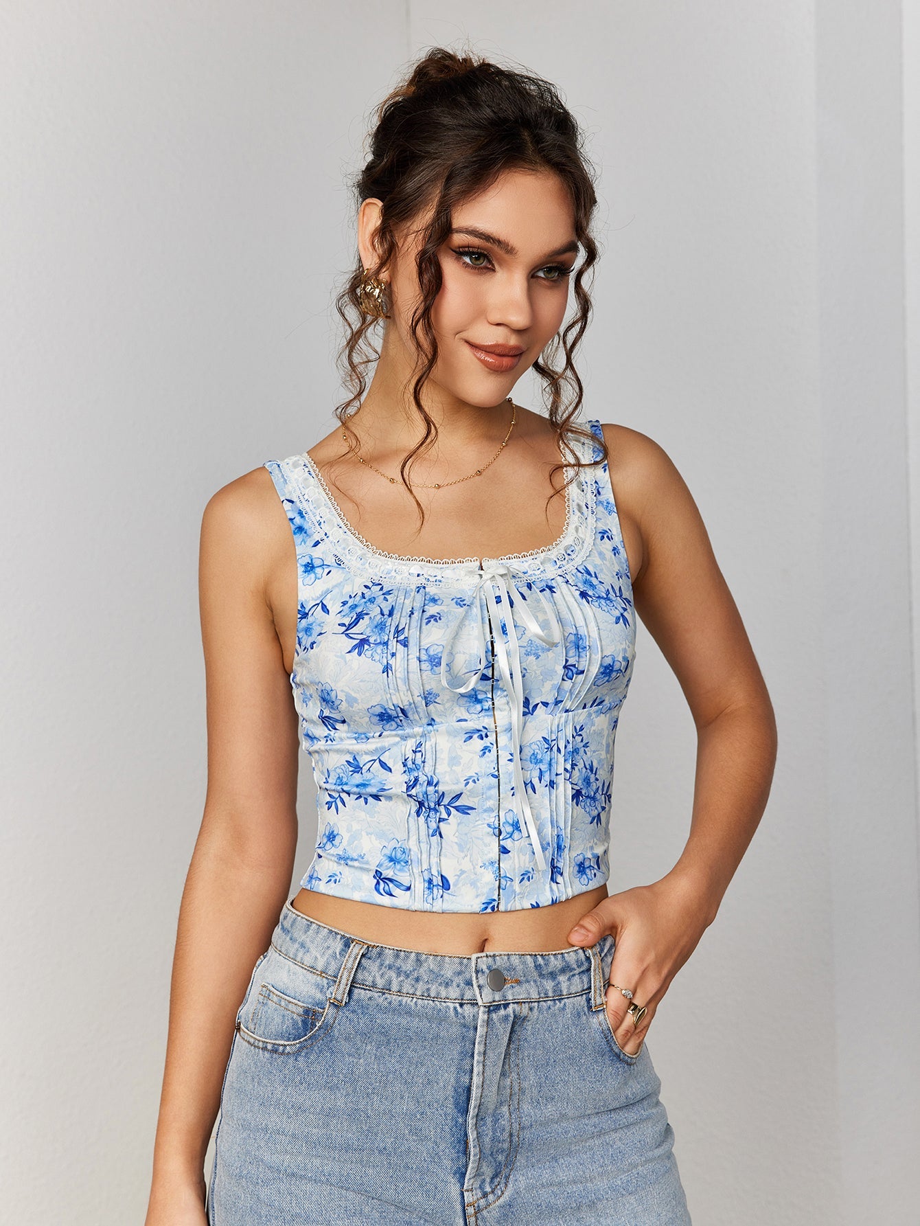 Lace-Up Corset Top