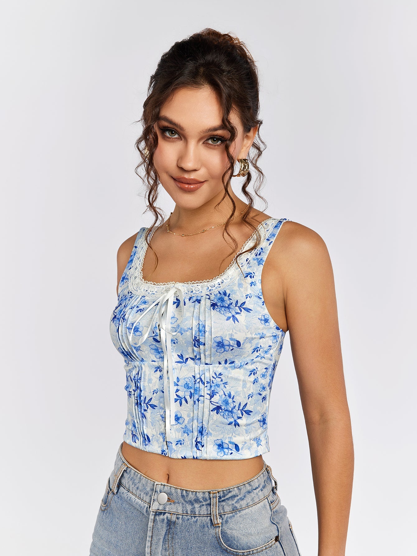 Lace-Up Corset Top