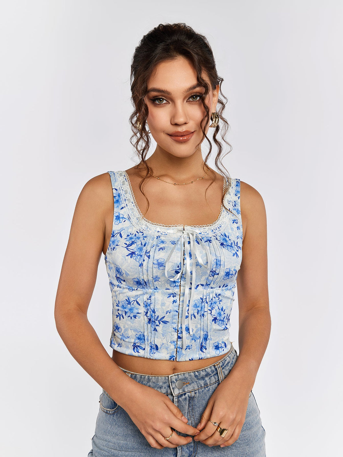 Lace-Up Corset Top