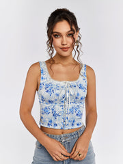 Lace-Up Corset Top