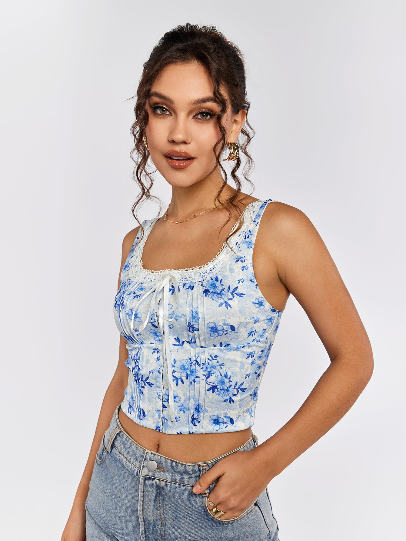 Lace-Up Corset Top