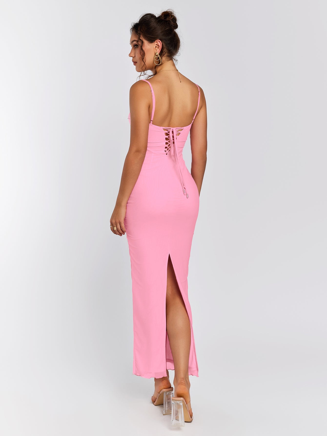 Lace-Trimmed Maxi Dress