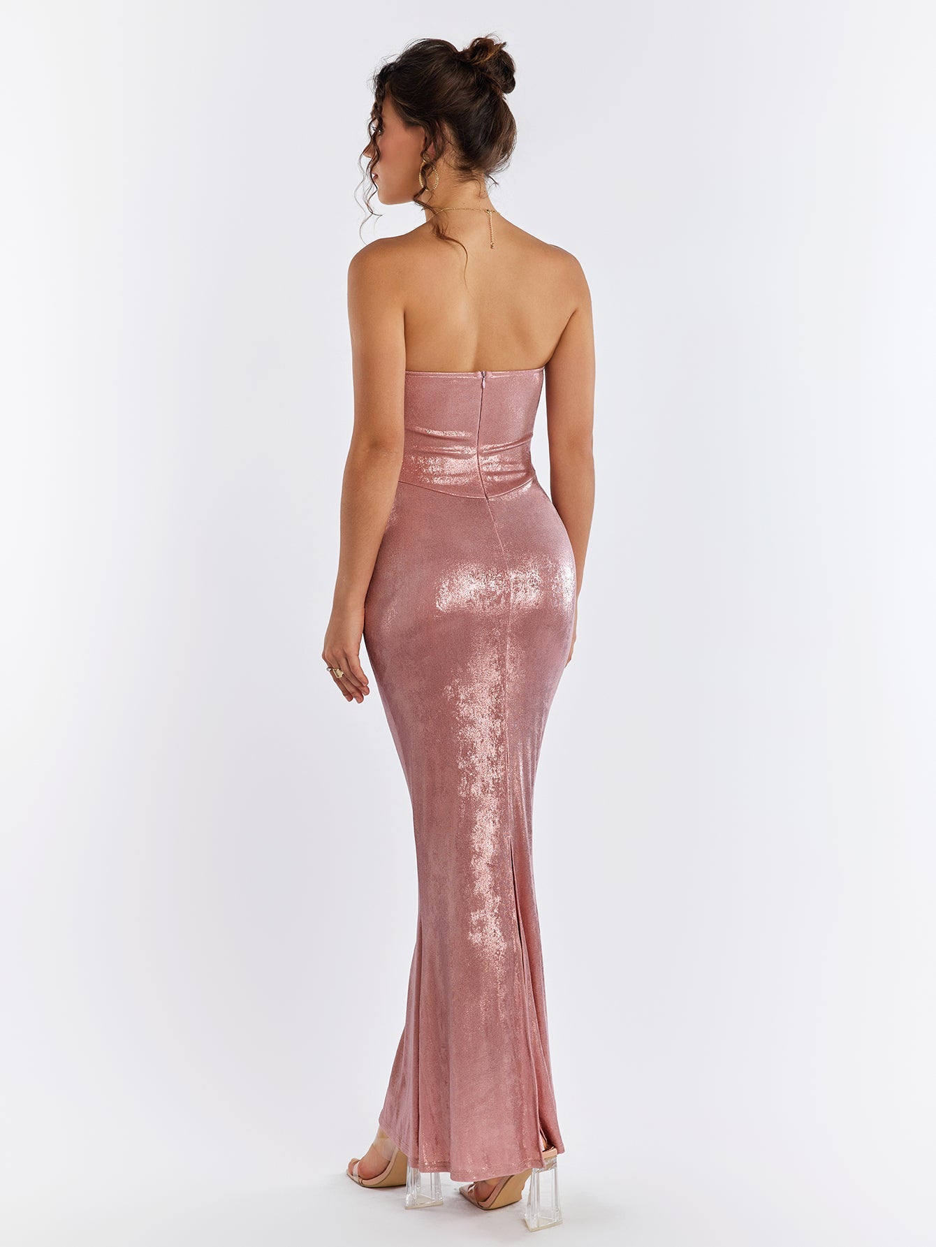 Knit Strapless Mermaid Gown Dress
