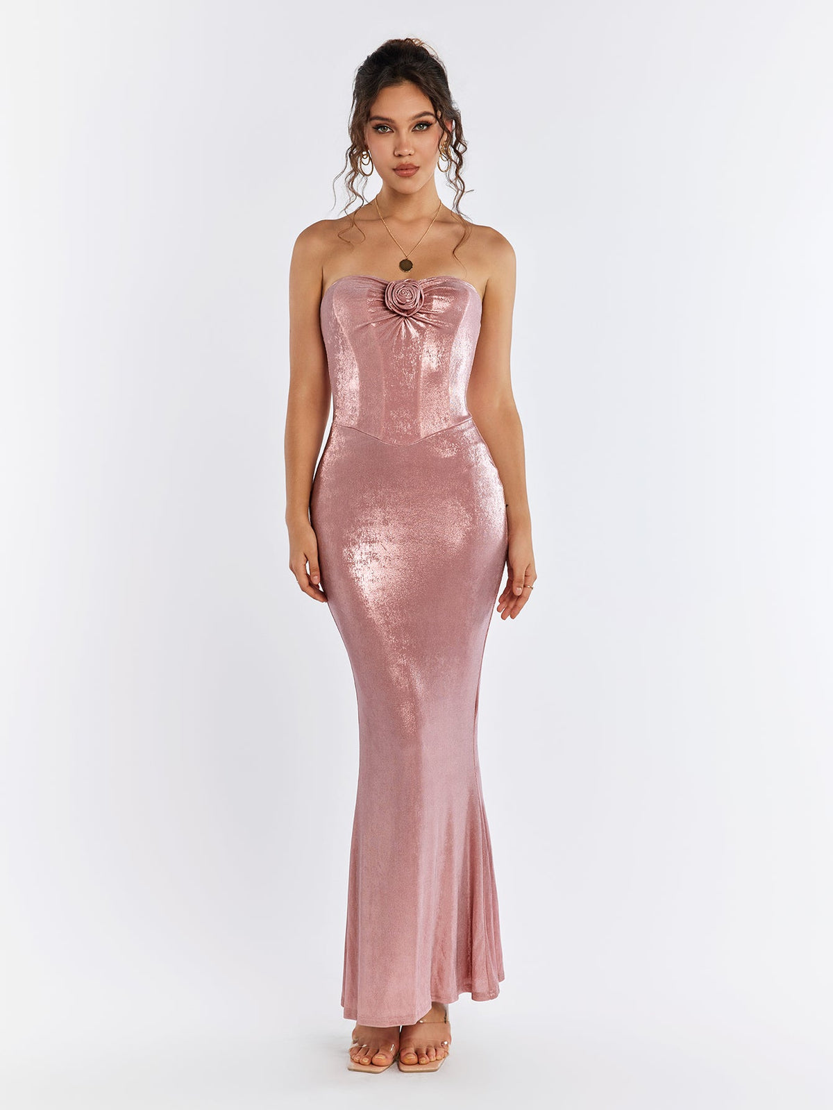 Knit Strapless Mermaid Gown Dress