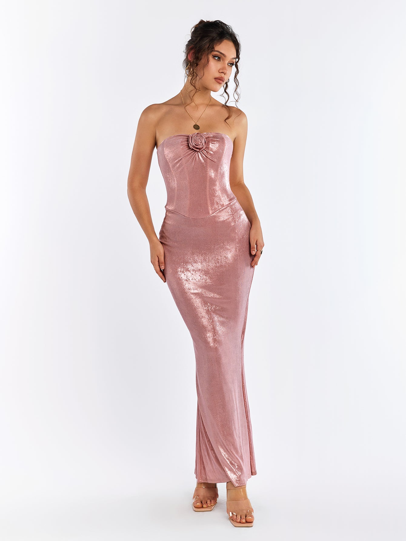 Knit Strapless Mermaid Gown Dress