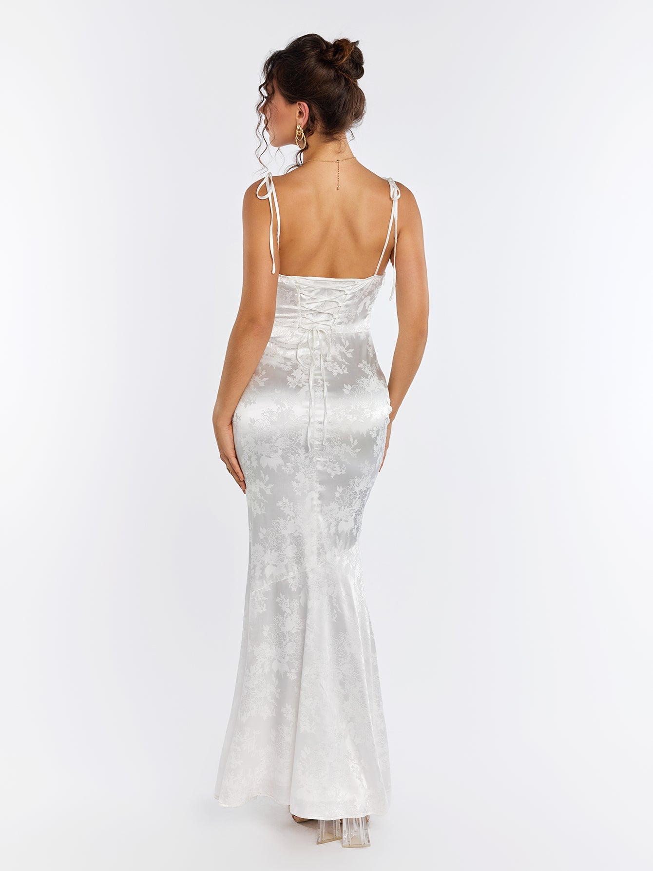 Blossom Satin Gown Dress