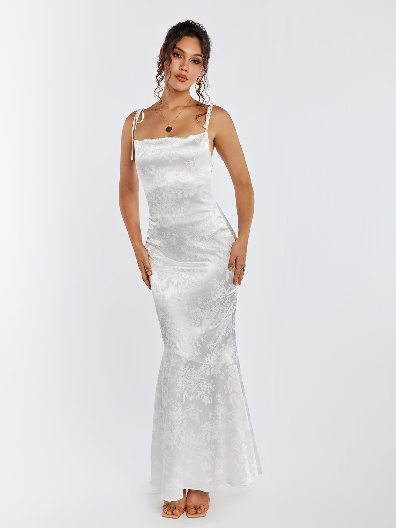 Blossom Satin Gown Dress