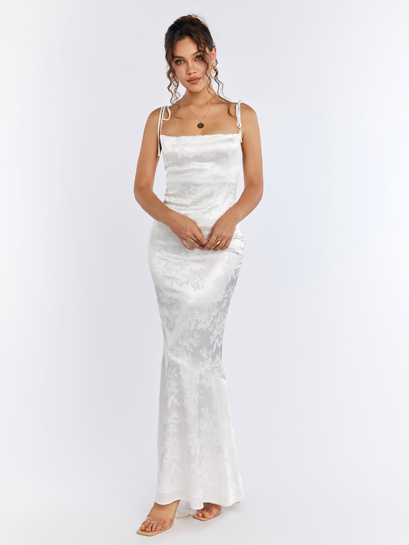 Blossom Satin Gown Dress