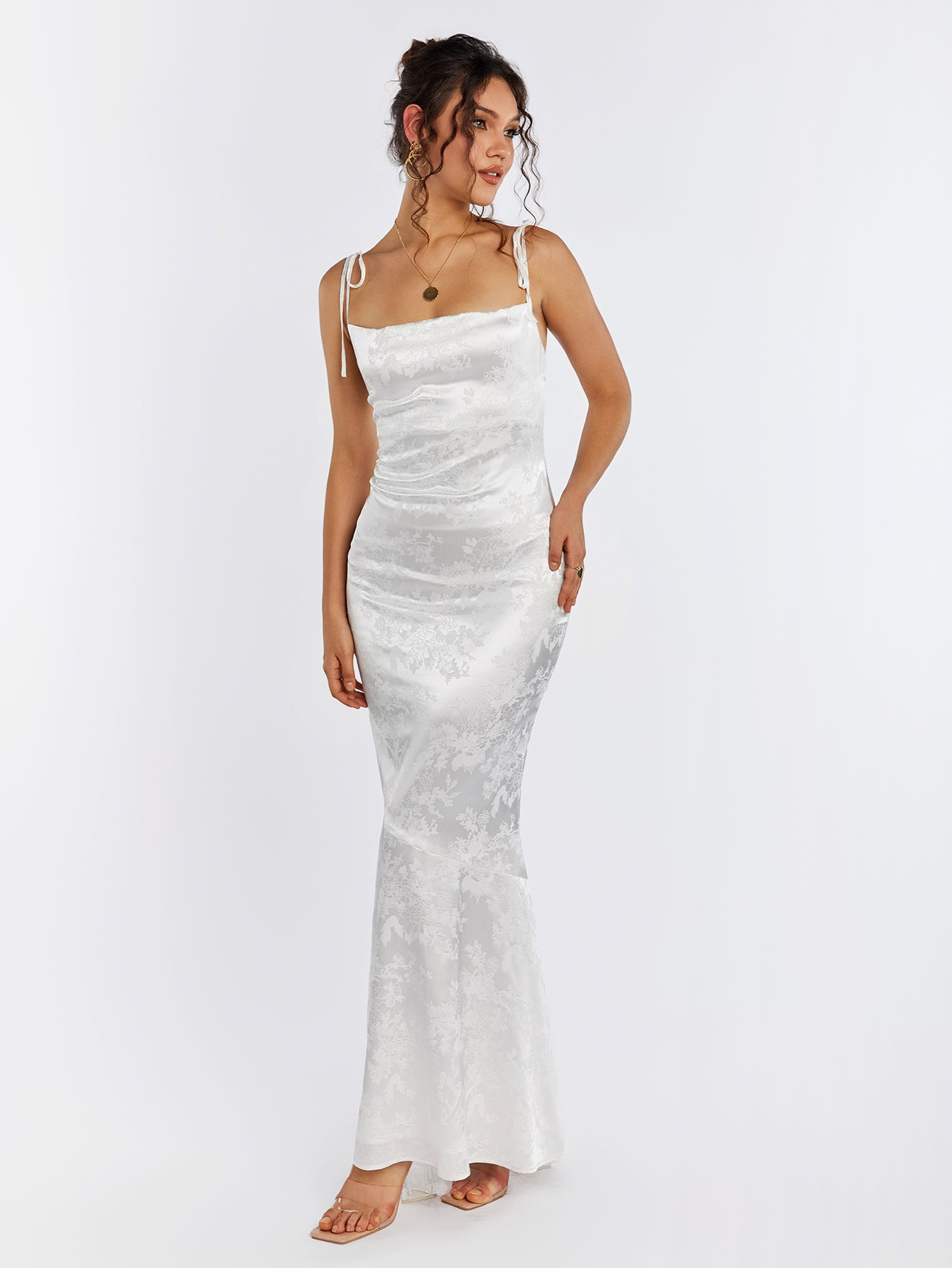 Blossom Satin Gown Dress