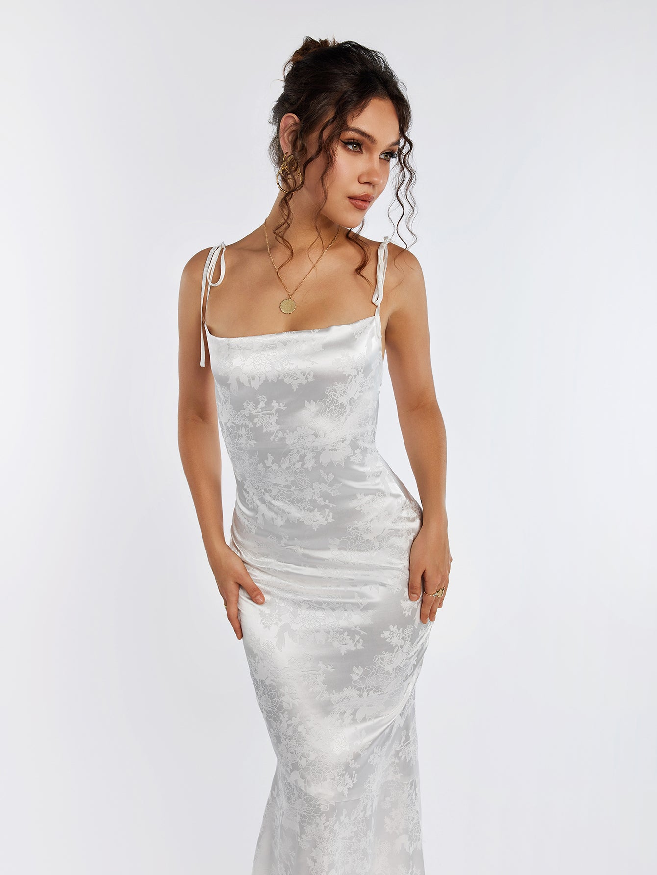 Blossom Satin Gown Dress