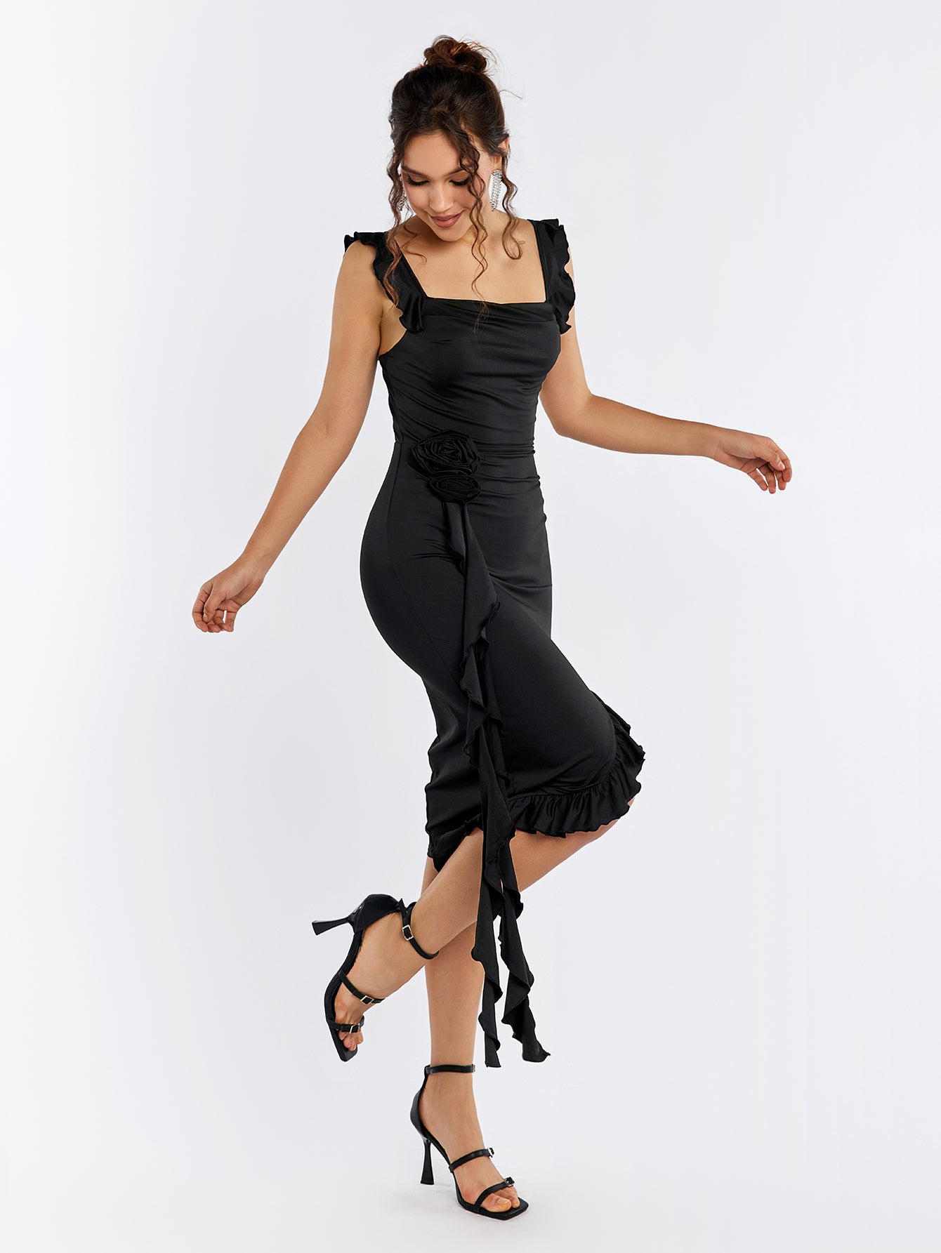 Ruffle Cascade Dress