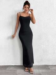 Mesh Panels Lace Backless Tie Pure Lust Gown