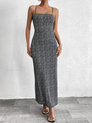 Sexy Printed Backless Maxi Dress
