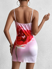 Design Sense Printed Temperament Bodycon Mini Dress