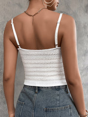 Elegant Solid Color Backless Suspender Top