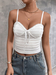 Elegant Solid Color Backless Suspender Top