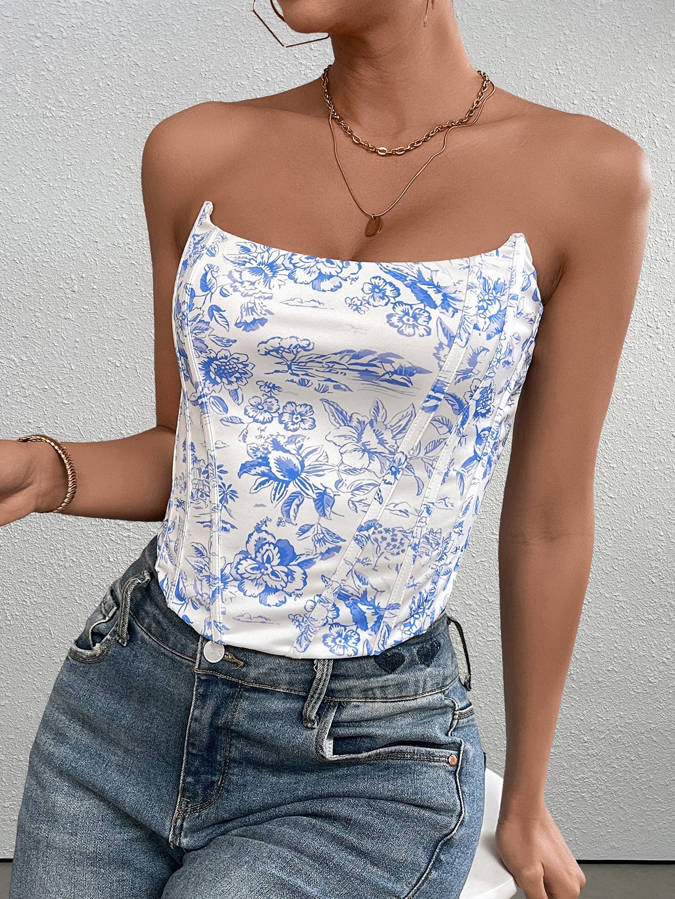 Fashion Print Tube Top