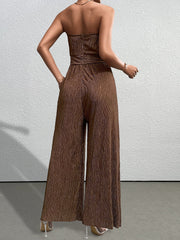 Vintage-inspired Bandeau Jumpsuit