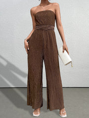 Vintage-inspired Bandeau Jumpsuit