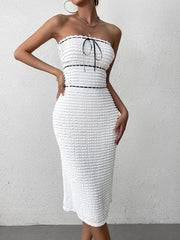 Sexy Sleeveless Backless Strapless Bodycon Midi Dress