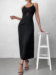 Sexy Solid Backless Cross Shoulder Strap Dress