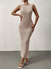Sexy Solid Sleeveless Beach Bodycon Dress